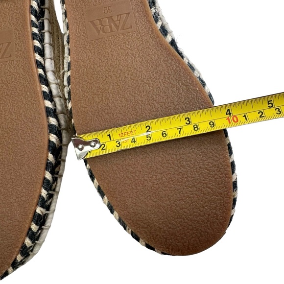 NWOT Zara Trafaluc Espadrille Jute Slip-On Loafers Size 39/US 8 - Picture 15 of 16